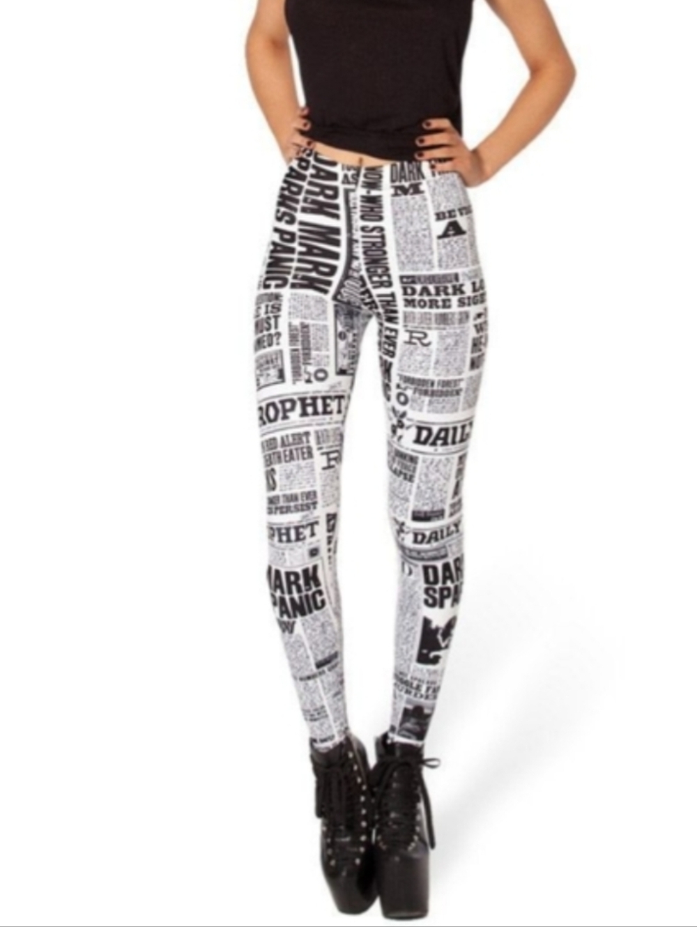 BLACKMILK x Harry Potter limited edition Daily Prophet newspaper leggings
